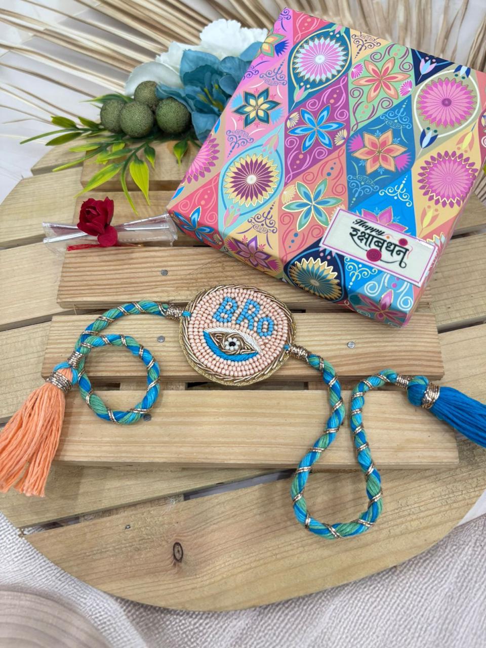 Handmade Brother & Bhabhi Rakhi Set