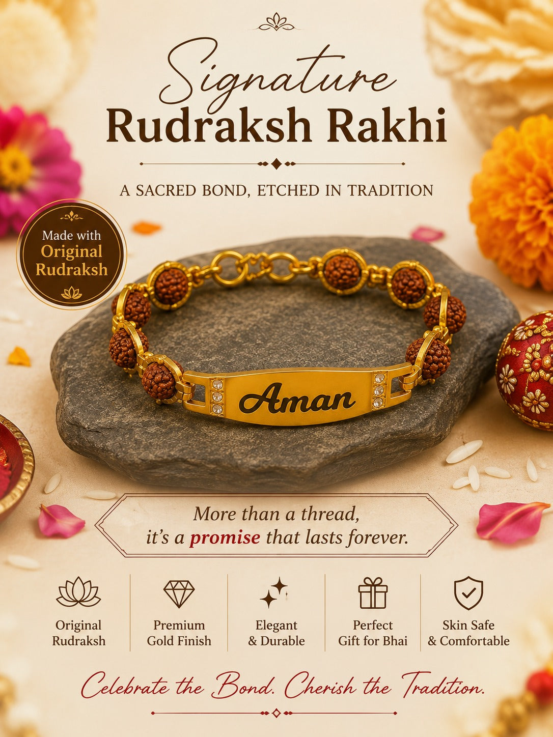 Rakhi 5.0 (Signature Rudraksha Rakhi)