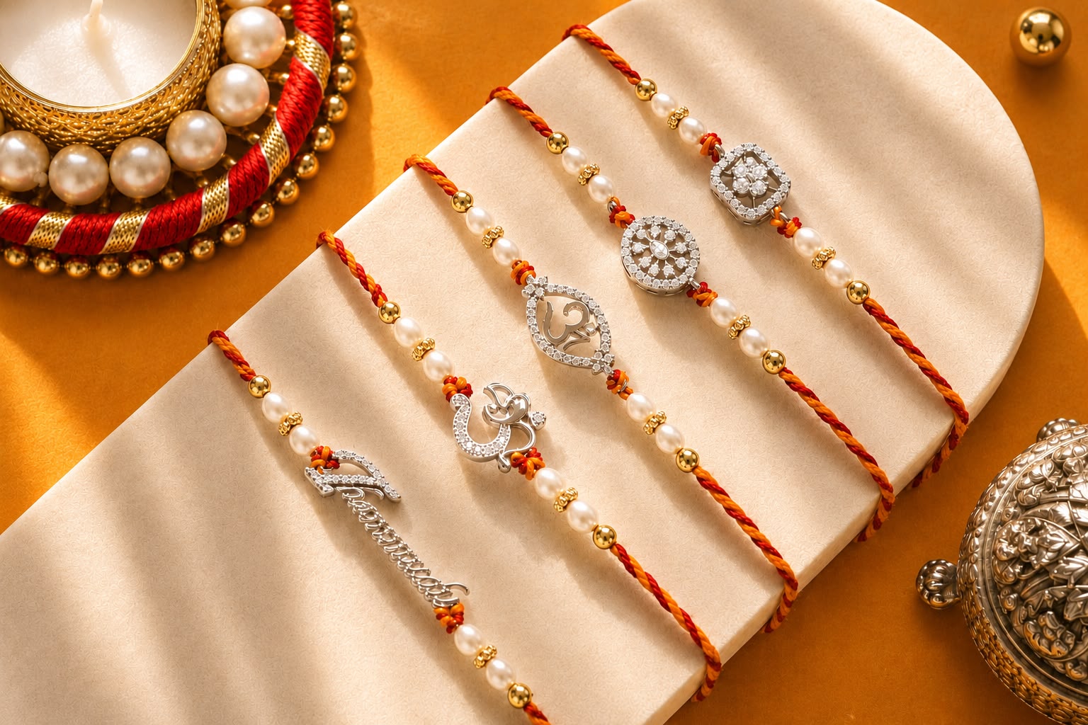 Unisex Pure Silver Rakhi