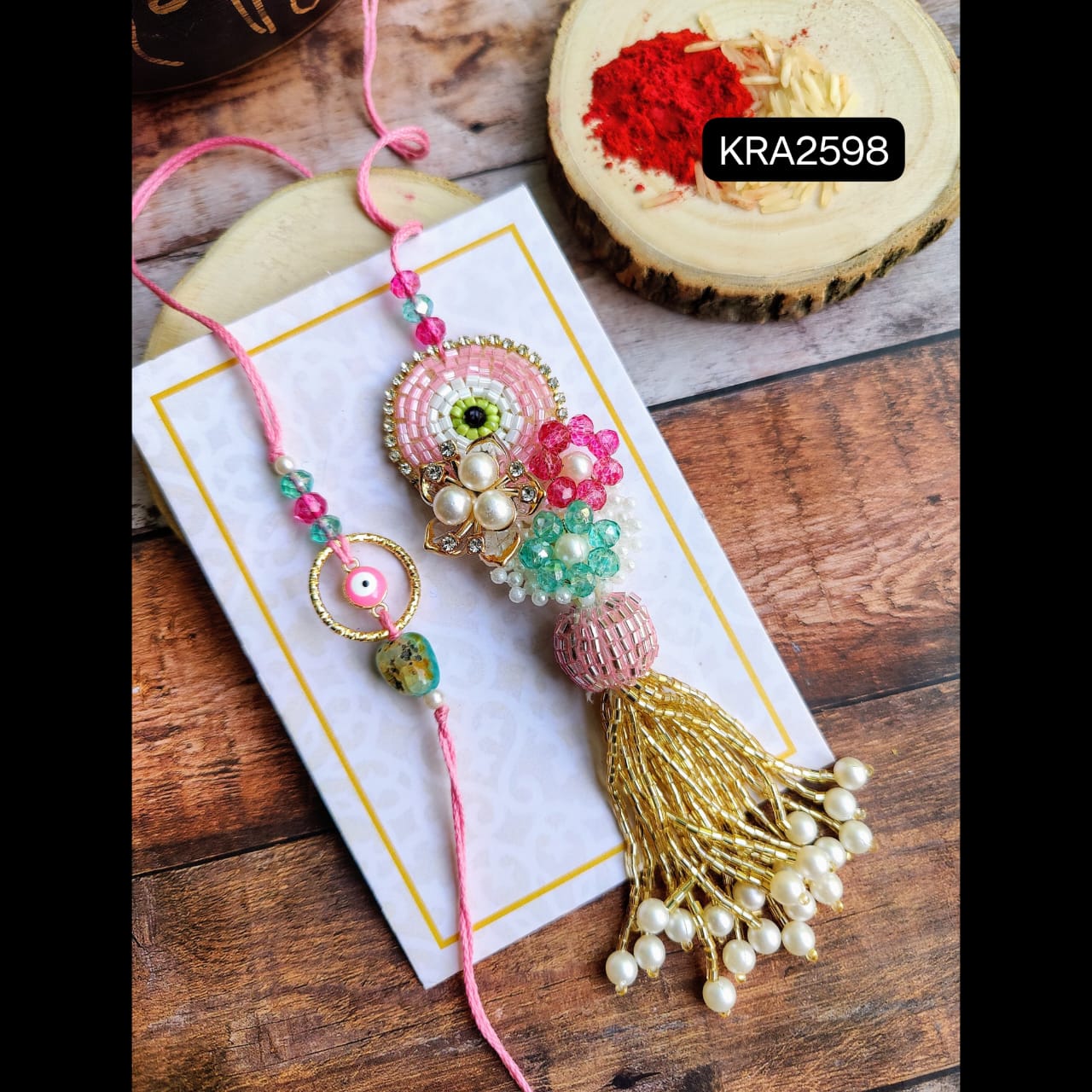 Evil Eye Designer Rakhi & Lumba Set (KRA2598)