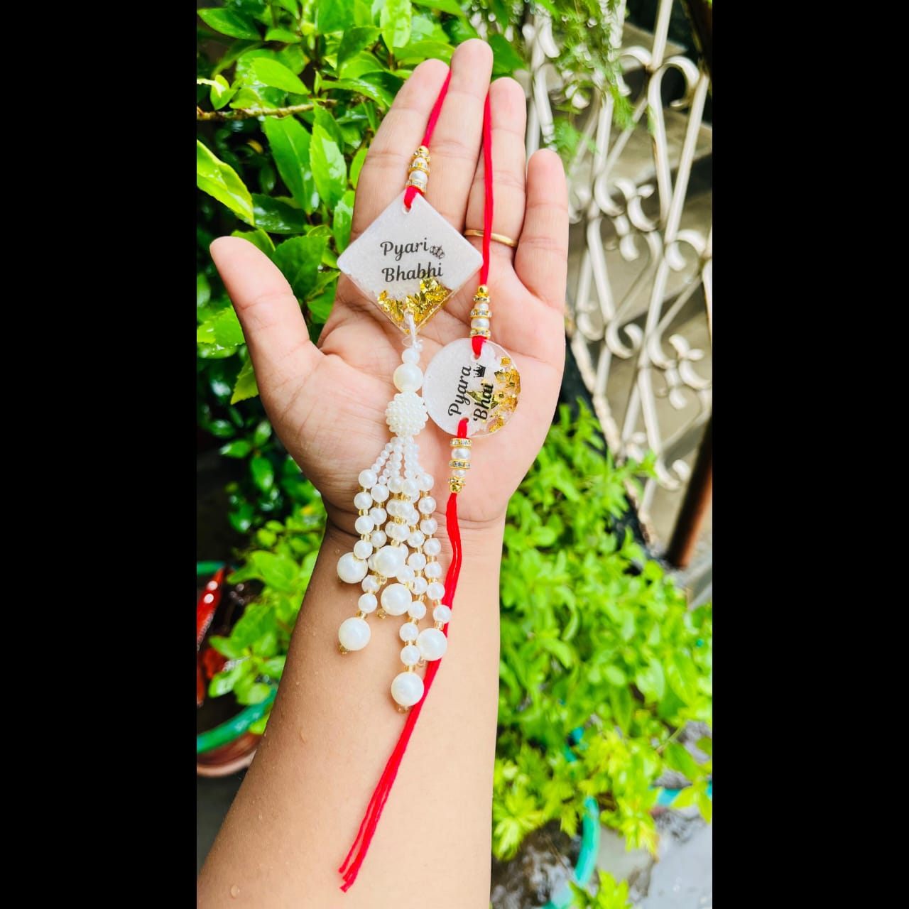 Resin Rakhi & Lumba Set