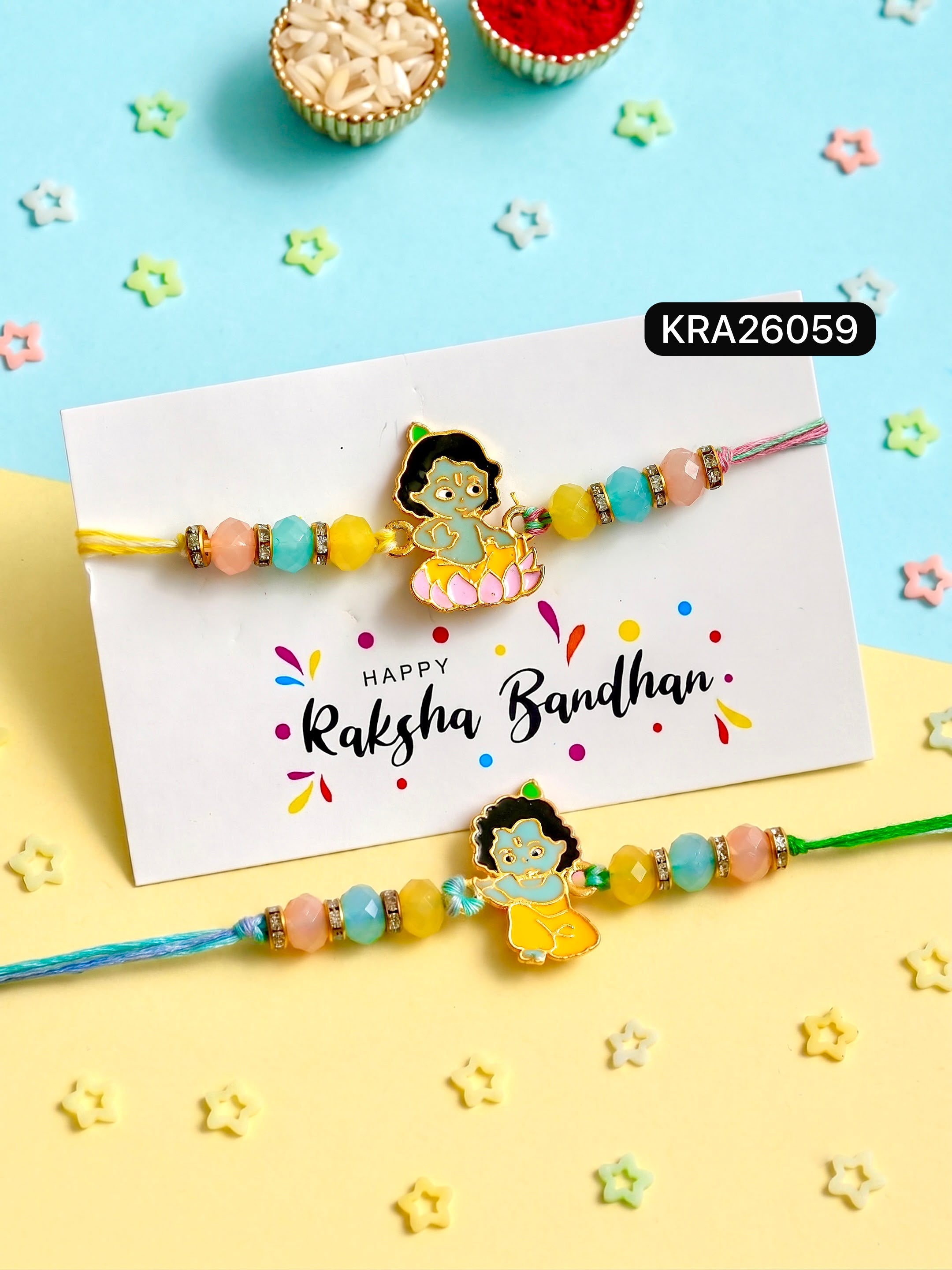 Meenakari Bal Gopal Ji Rakhi (KRA26059)