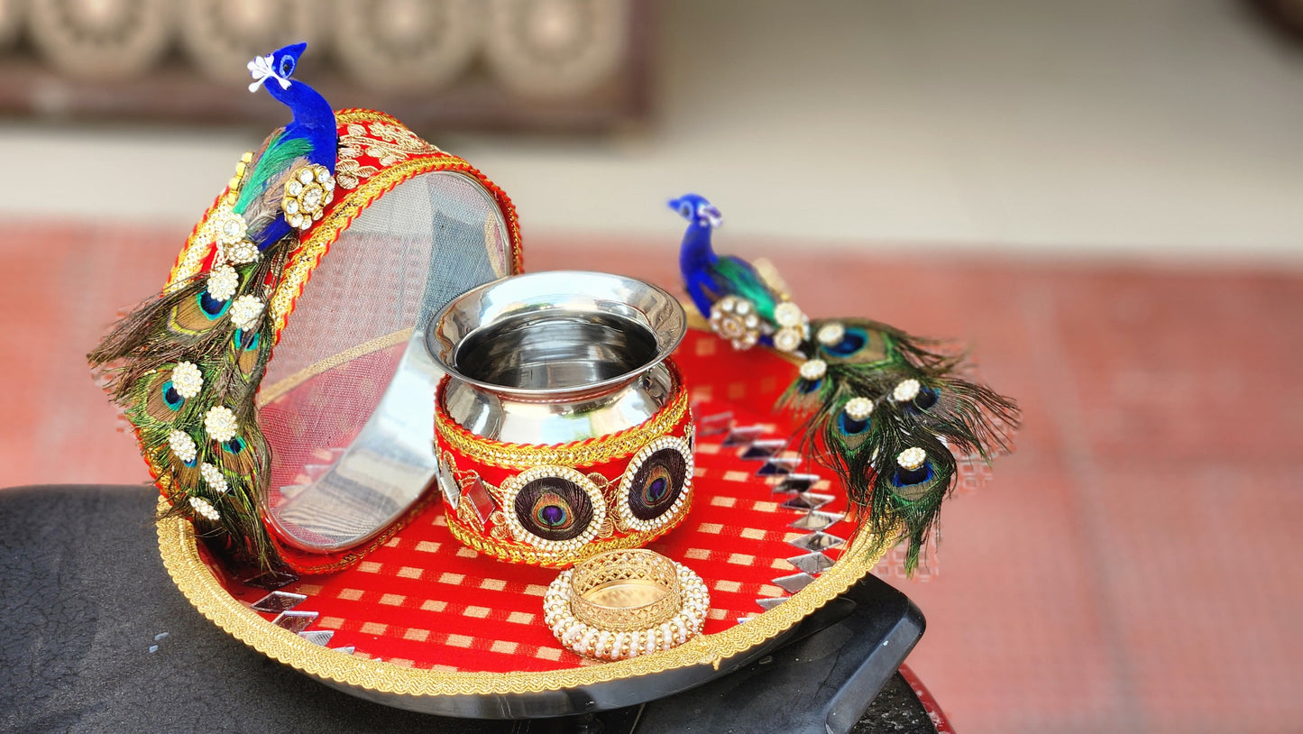 Peacock Thali Set K-Ht019