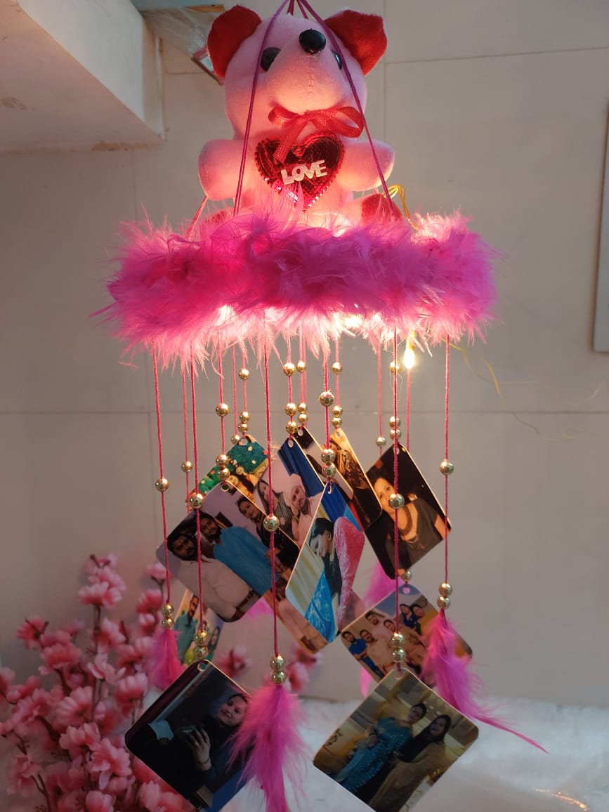 Fairy Lights Windchime With Teddy