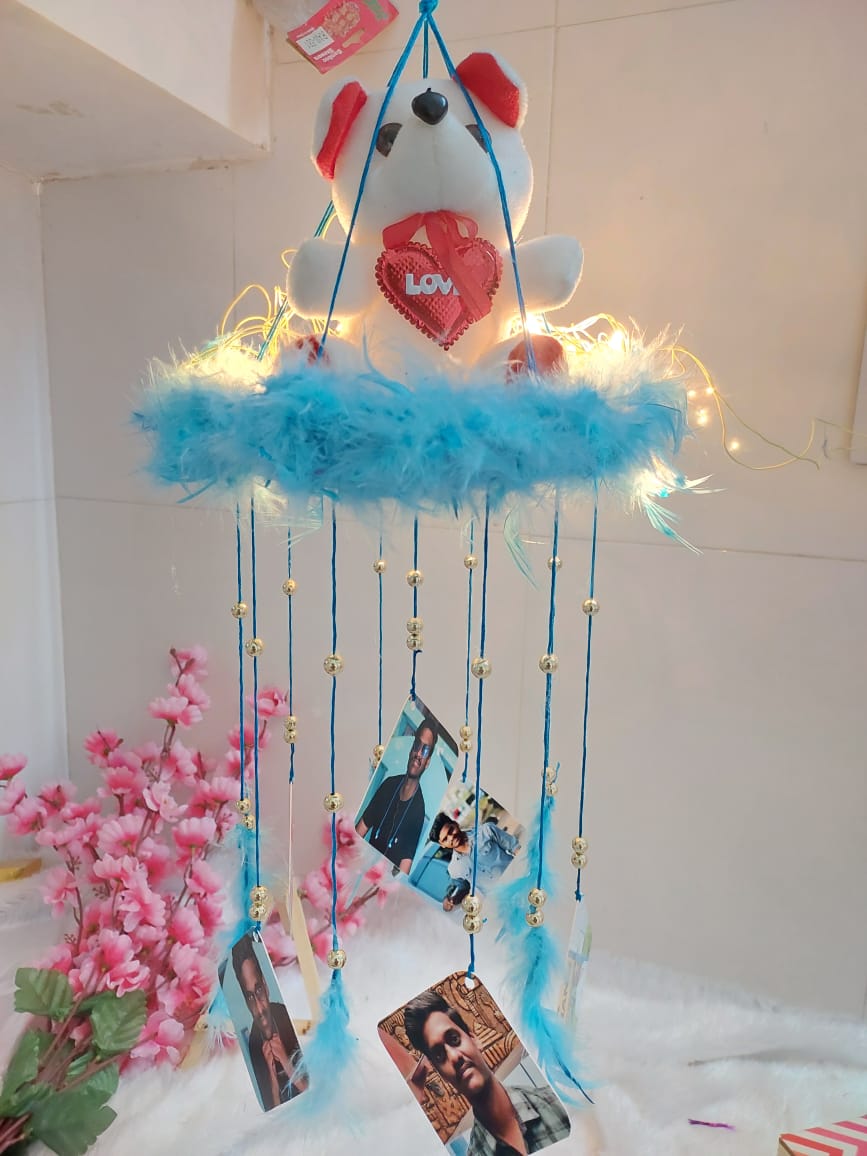 Fairy Lights Windchime With Teddy