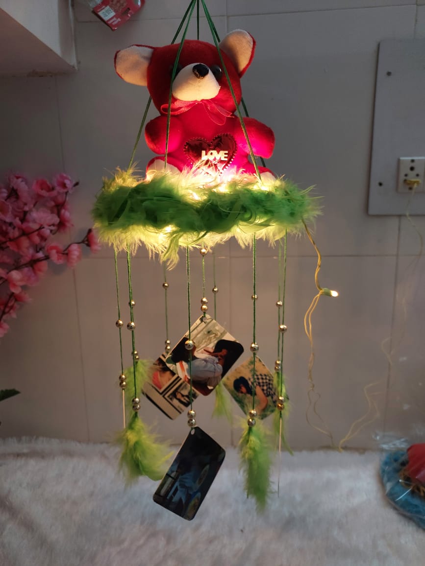 Fairy Lights Windchime With Teddy