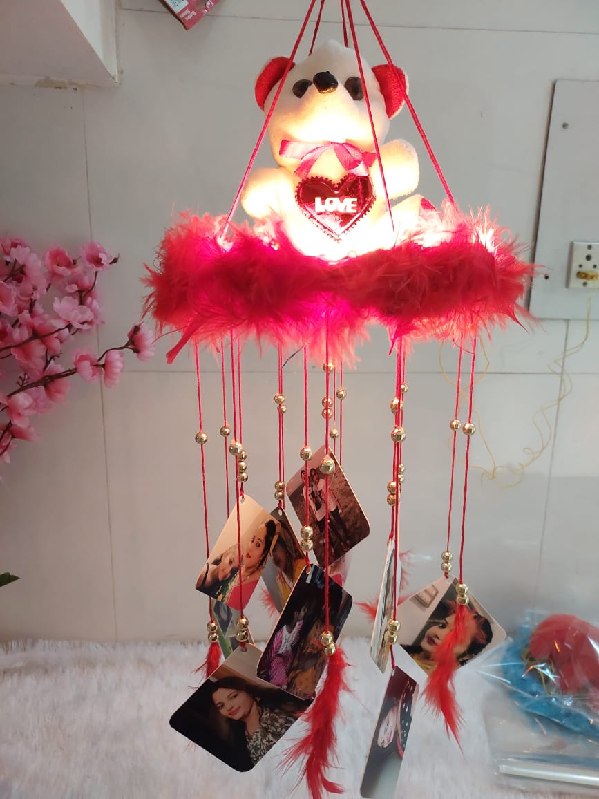 Fairy Lights Windchime With Teddy