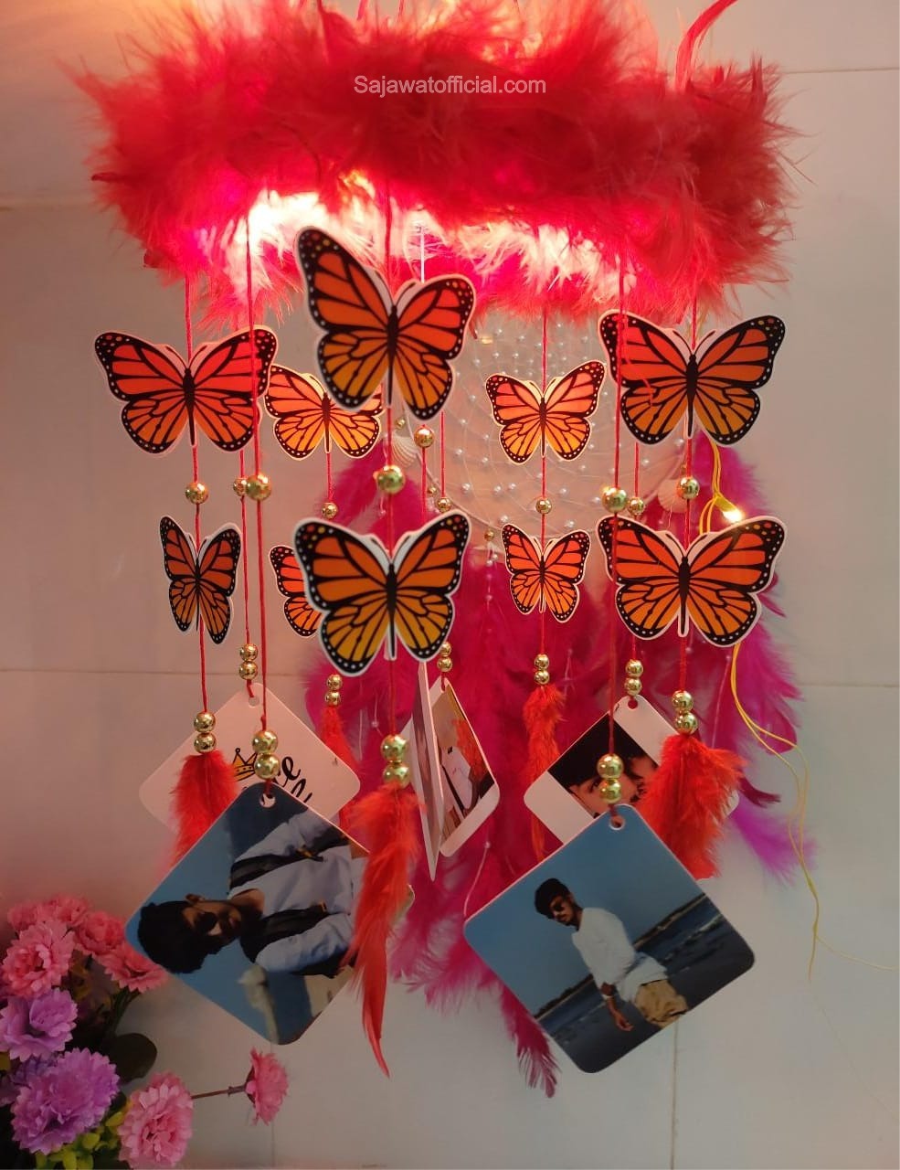 Fairy Lights Windchime With Butterflies