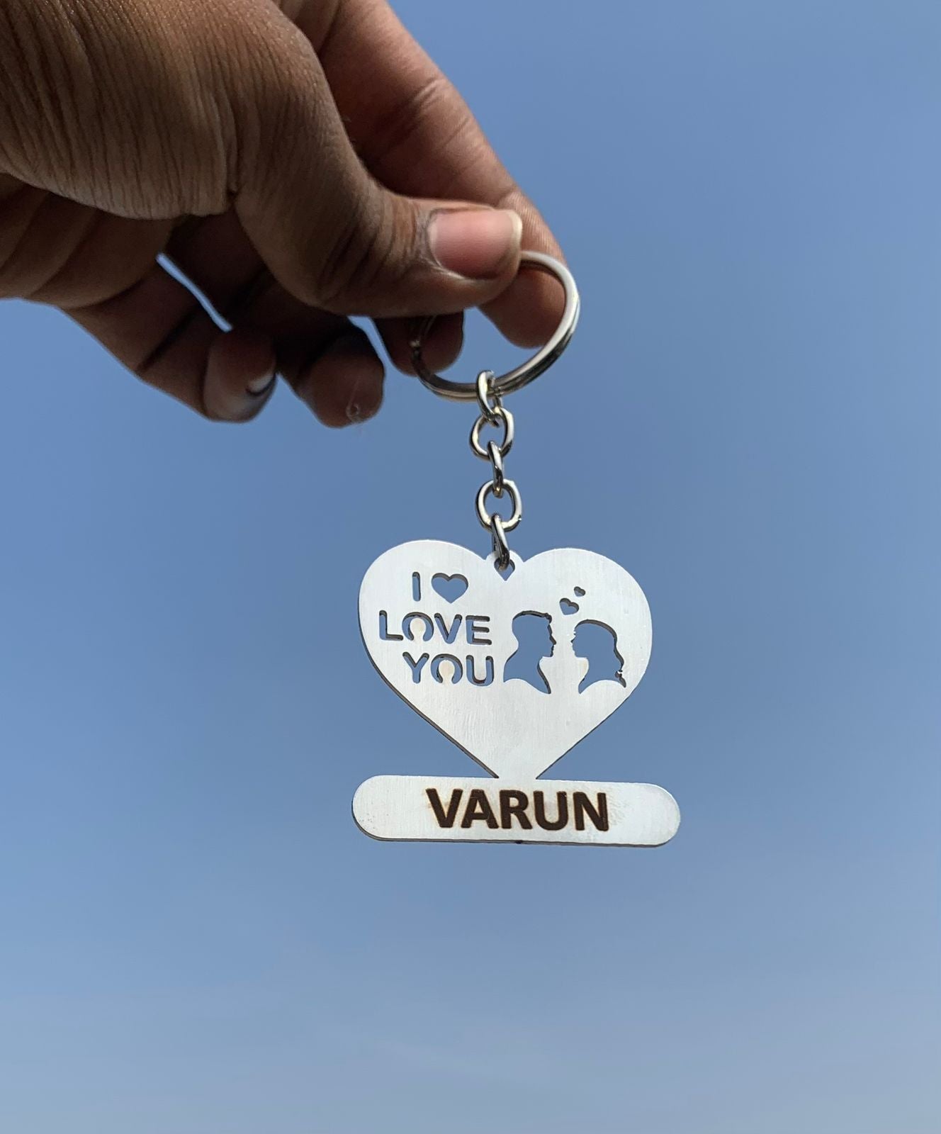 Metal Heart Keychain