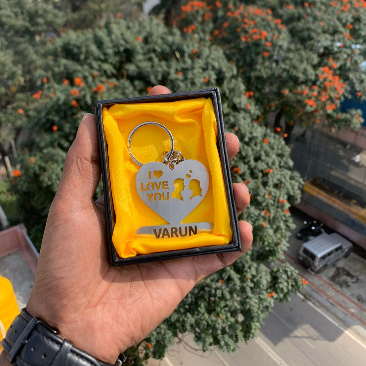 Metal Heart Keychain