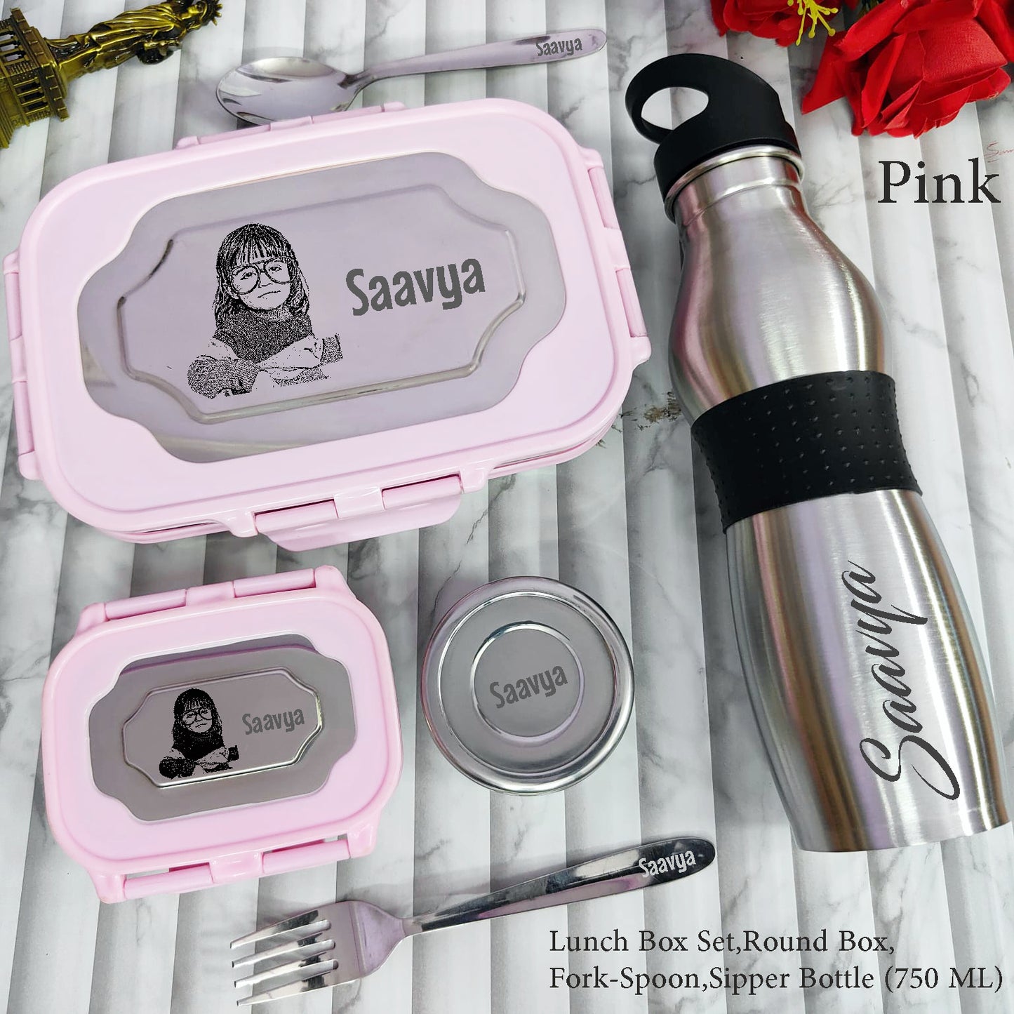 Lunch Box & Gripper Sipper Bottle Combo