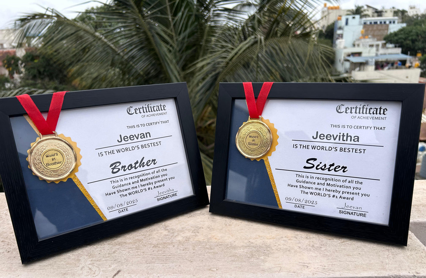 Award Frame With Certificate