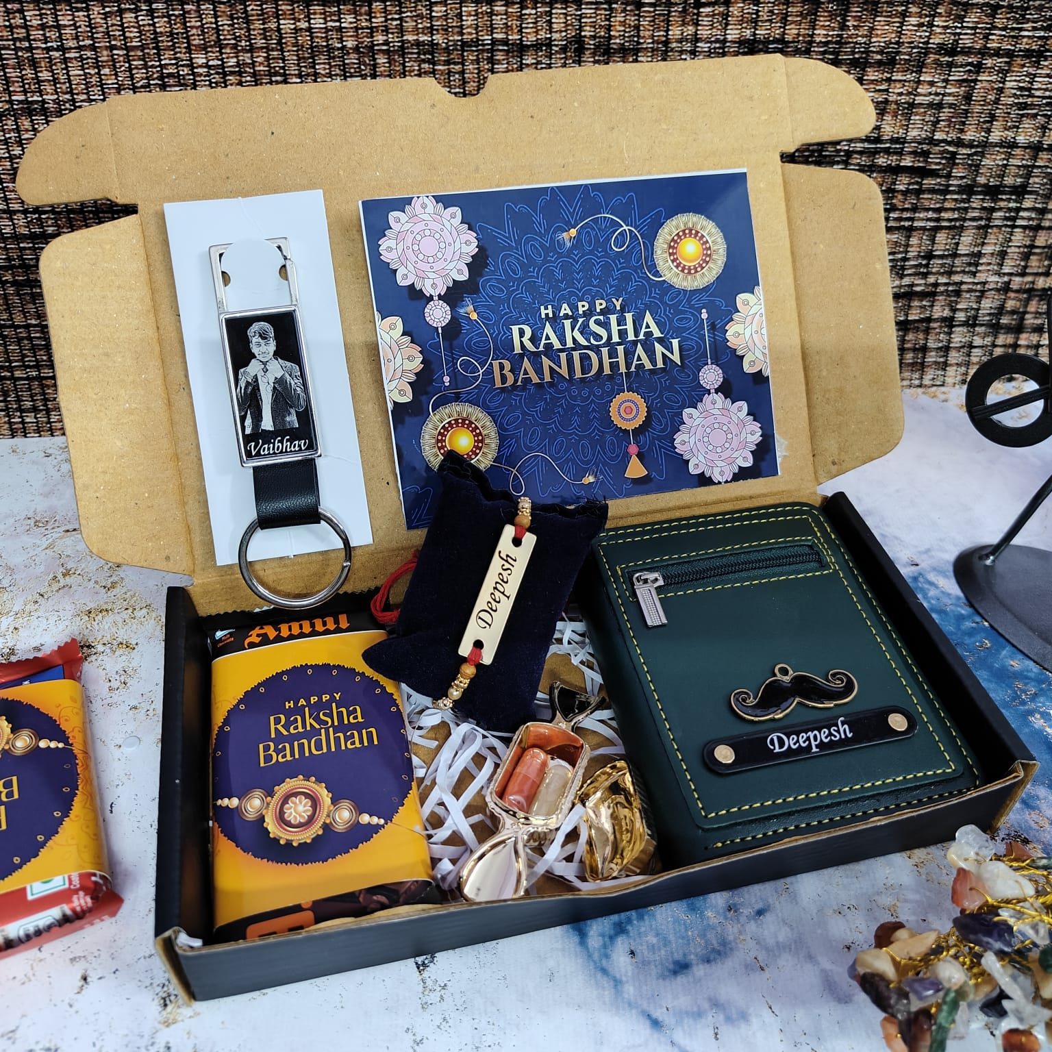Rakhi Combo MG 13.0 (D) - Sleek Wallet Rakhi Hamper