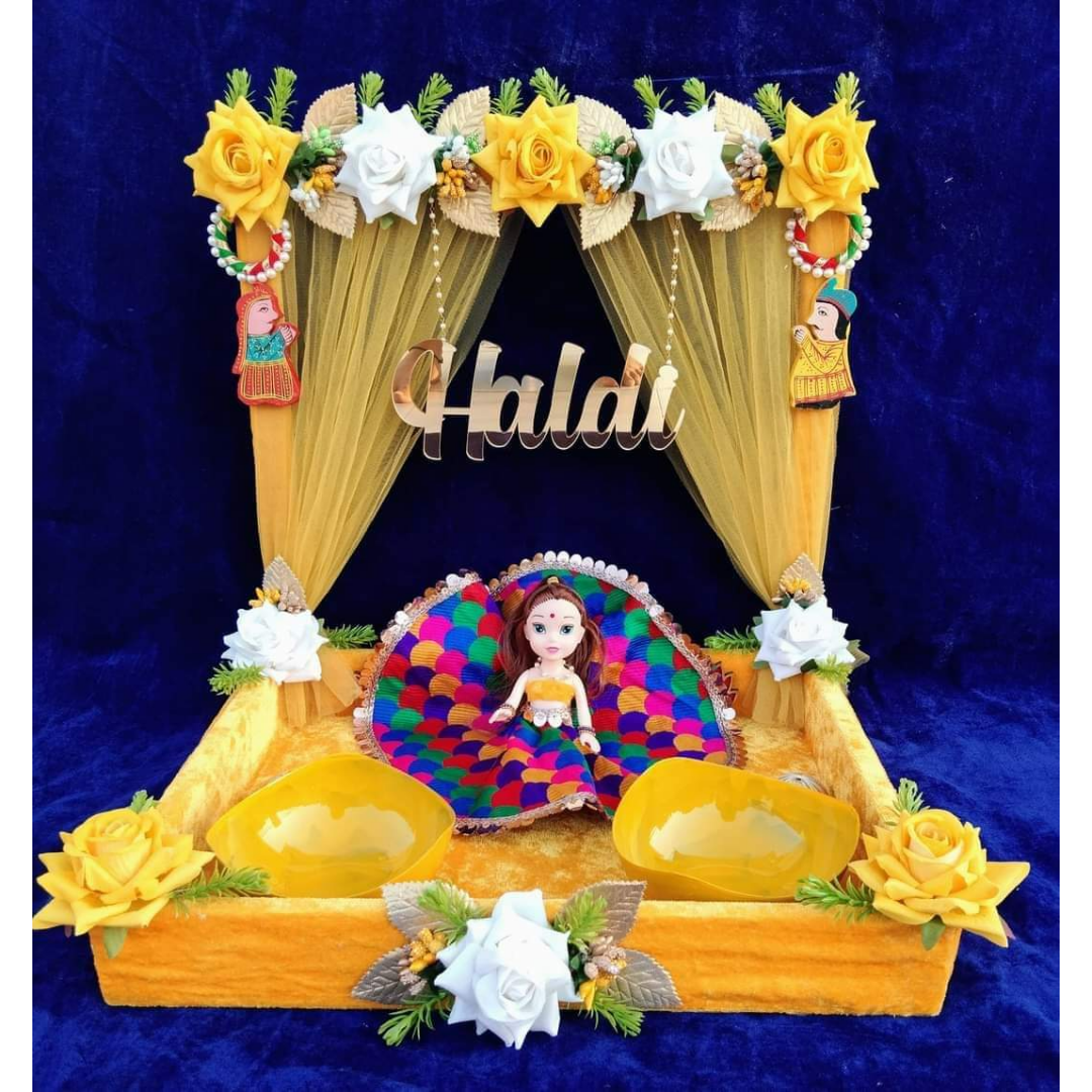 wedding items, Wedding Accessories, wedding, haldi platter, haldi, groom gift, dulha to be, customized platter, customised platter, bride to be, bride gift