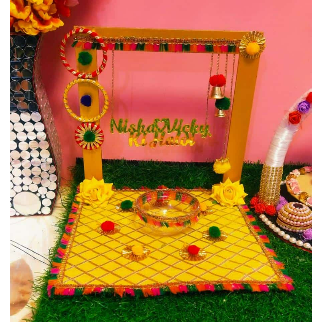 wedding items, Wedding Accessories, wedding, haldi platter, haldi, groom gift, dulha to be, customized platter, customised platter, bride to be, bride gift