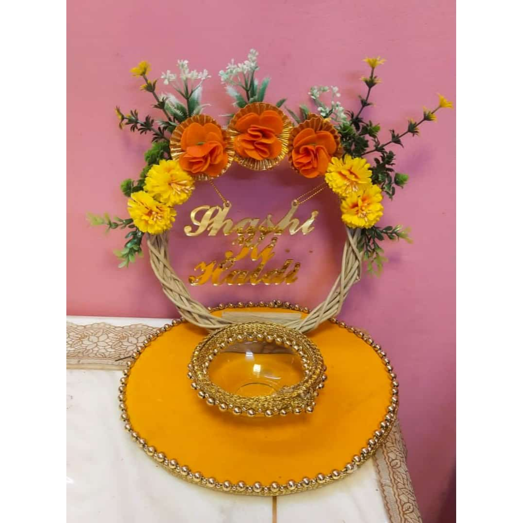 wedding items, Wedding Accessories, wedding, haldi platter, haldi, groom gift, dulha to be, customized platter, customised platter, bride to be, bride gift