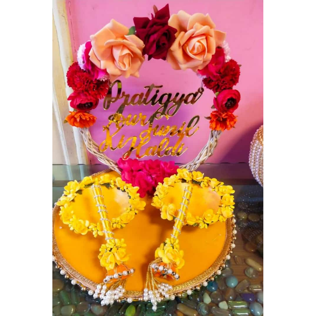 wedding items, Wedding Accessories, wedding, haldi platter, haldi, groom gift, dulha to be, customized platter, customised platter, bride to be, bride gift