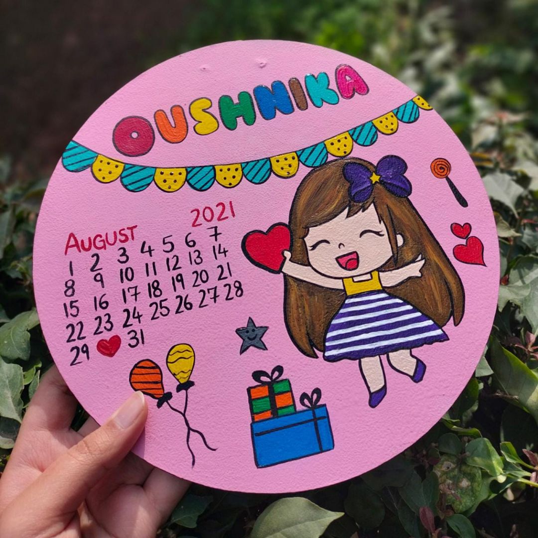 Baby Calendar Name Plate