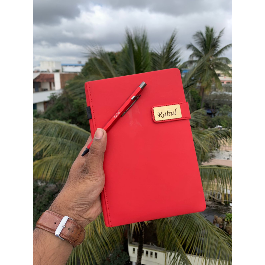 Gold Clip Cloud Diary & Hexa Pen