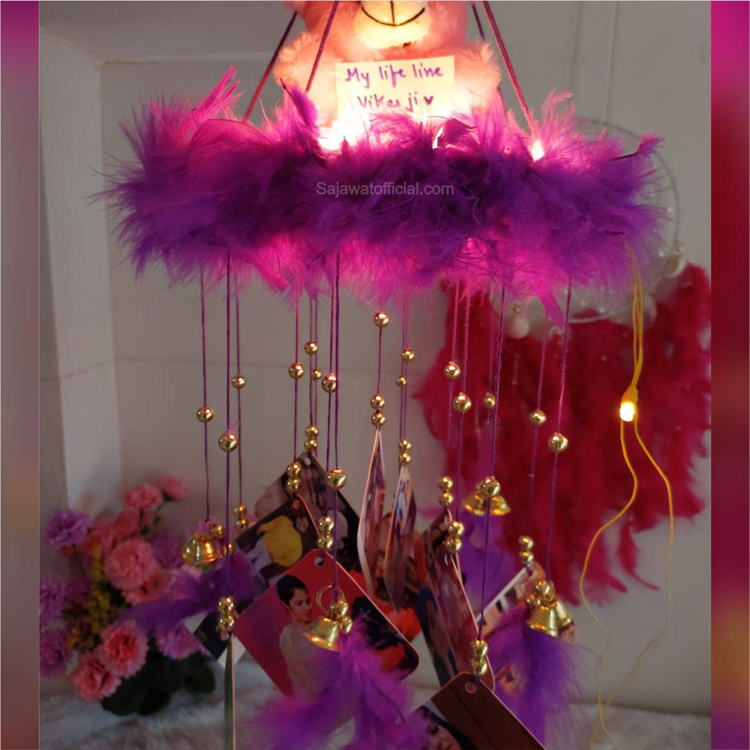 Fairy Lights Windchime With Teddy