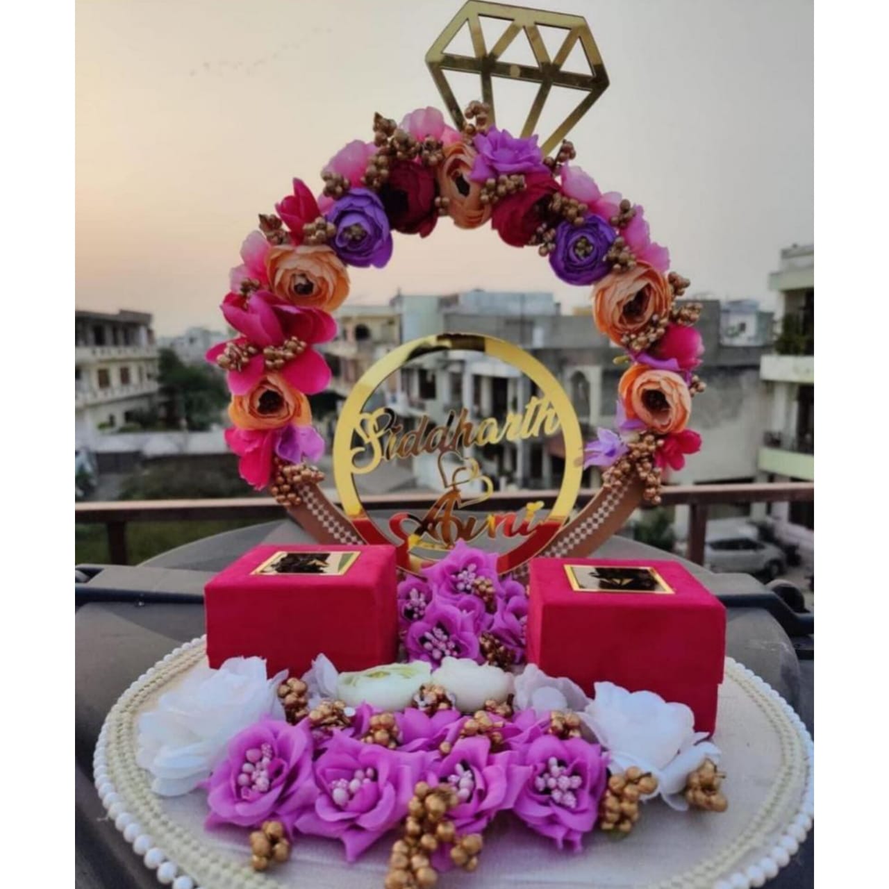 wedding items, Wedding Accessories, wedding, ring tray, ring platter, ring plate, ring ceremony, groom gift, engagement tray, engagement, earrings, dulha to be, customized platter, customised platter, bride to be, bride gift