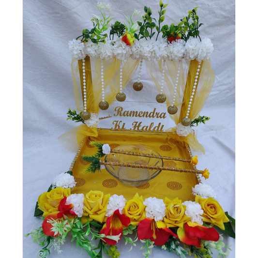 wedding items, Wedding Accessories, wedding, haldi platter, haldi, groom gift, dulha to be, customized platter, customised platter, bride to be, bride gift