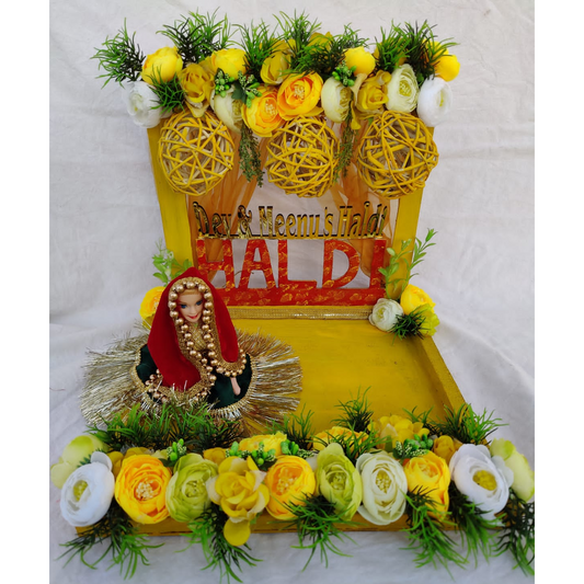 wedding items, Wedding Accessories, wedding, haldi platter, haldi, groom gift, dulha to be, customized platter, customised platter, bride to be, bride gift