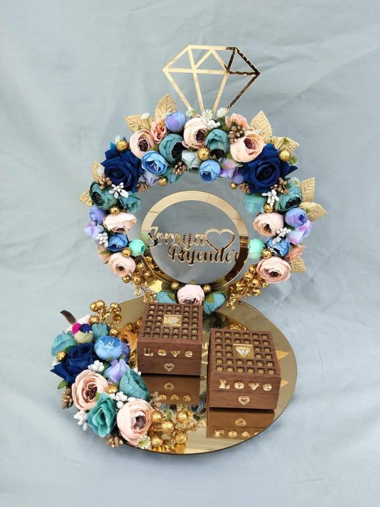 wedding items, Wedding Accessories, wedding, ring tray, ring platter, ring plate, ring ceremony, groom gift, engagement tray, engagement, earrings, dulha to be, customized platter, customised platter, bride to be, bride gift