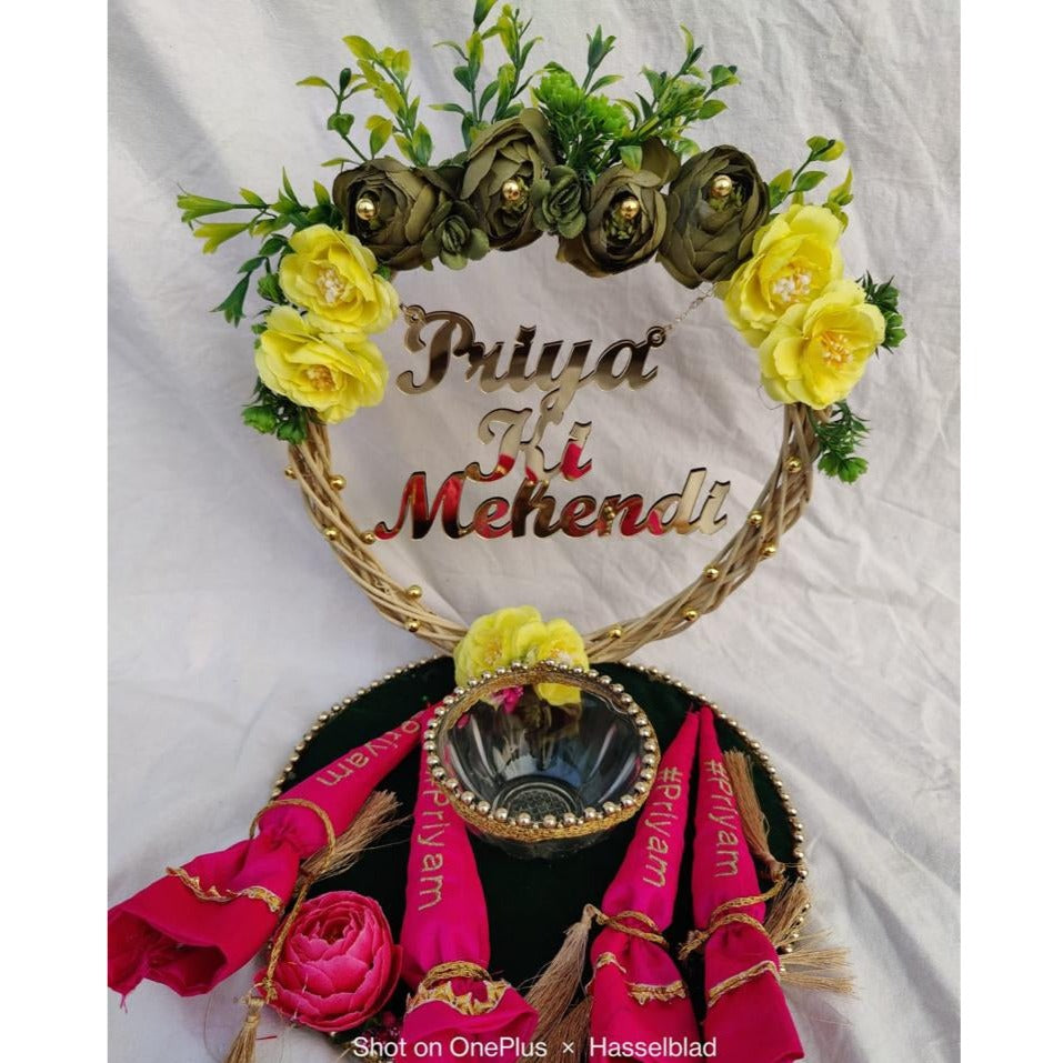 wedding items, Wedding Accessories, wedding, mehendi thaal, mehendi ceremony, groom gift, dulha to be, customized platter, customised platter, bride to be, bride gift