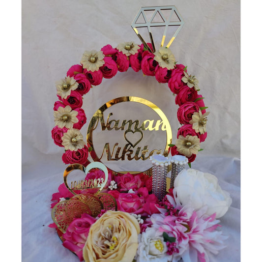 wedding items, Wedding Accessories, wedding, ring tray, ring platter, ring plate, ring ceremony, groom gift, engagement tray, engagement, earrings, dulha to be, customized platter, customised platter, bride to be, bride gift