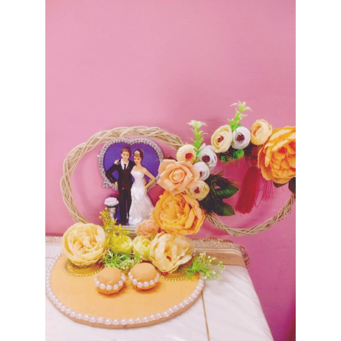 wedding items, Wedding Accessories, wedding, ring tray, ring platter, ring plate, ring ceremony, groom gift, engagement tray, engagement, earrings, dulha to be, customized platter, customised platter, bride to be, bride gift