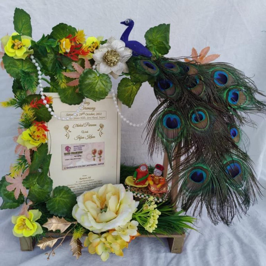Peacock Card Platter