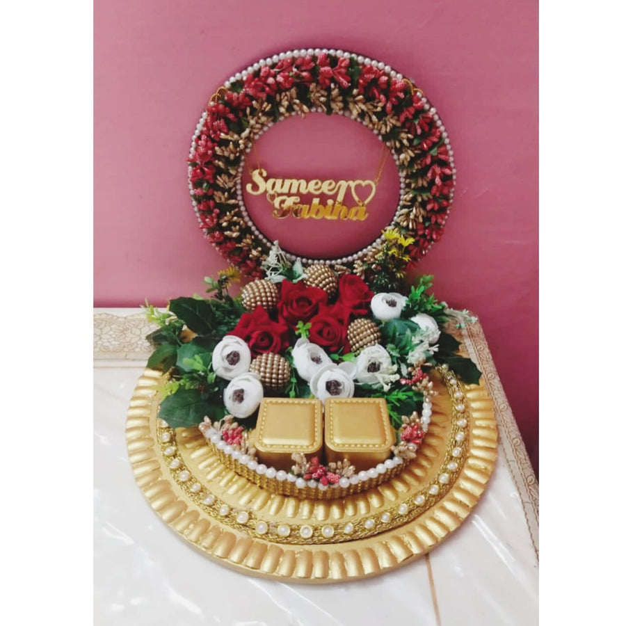 Red & Golden Ring Platter