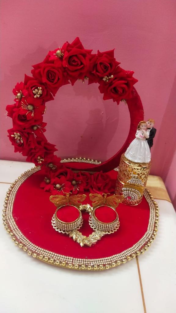 wedding items, Wedding Accessories, wedding, ring tray, ring platter, ring plate, ring ceremony, groom gift, engagement tray, engagement, earrings, dulha to be, customized platter, customised platter, bride to be, bride gift