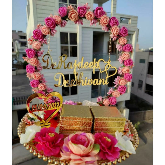 wedding items, Wedding Accessories, wedding, ring tray, ring platter, ring plate, ring ceremony, groom gift, engagement tray, engagement, earrings, dulha to be, customized platter, customised platter, bride to be, bride gift