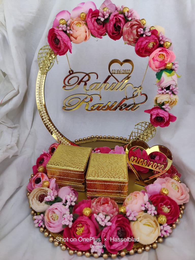 wedding items, Wedding Accessories, wedding, ring tray, ring platter, ring plate, ring ceremony, groom gift, engagement tray, engagement, earrings, dulha to be, customized platter, customised platter, bride to be, bride gift