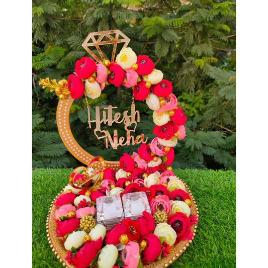 wedding items, Wedding Accessories, wedding, ring tray, ring platter, ring plate, ring ceremony, groom gift, engagement tray, engagement, earrings, dulha to be, customized platter, customised platter, bride to be, bride gift