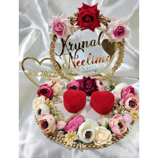 wedding items, Wedding Accessories, wedding, ring tray, ring platter, ring plate, ring ceremony, groom gift, engagement tray, engagement, earrings, dulha to be, customized platter, customised platter, bride to be, bride gift