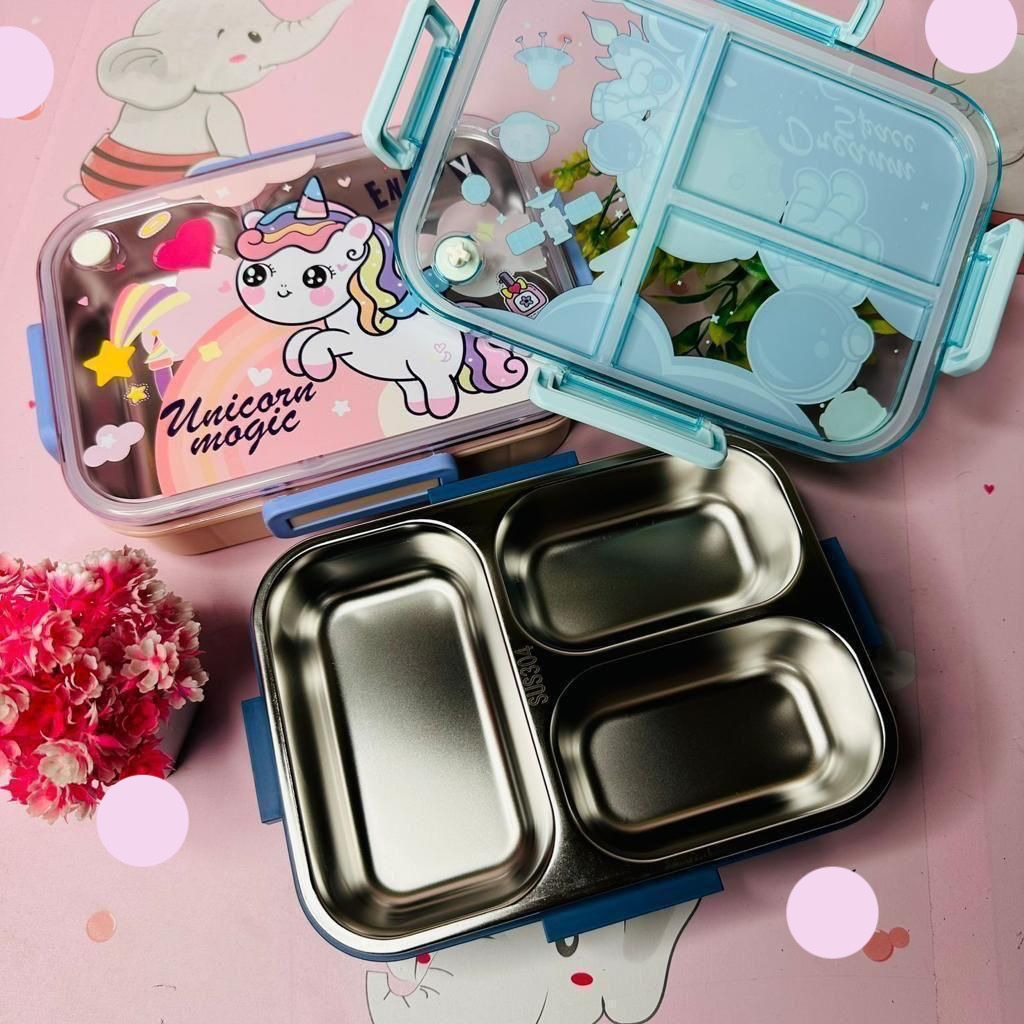 3 Grid Stainless Steel Lunch Box
