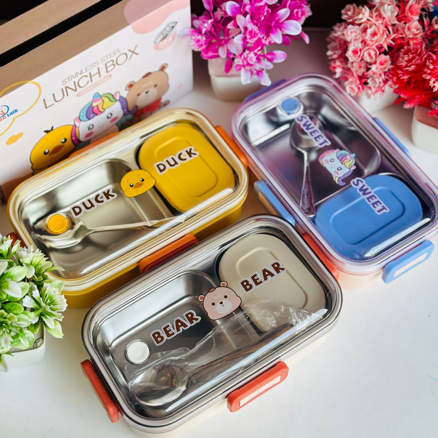 700 Ml Insulated 2 Grid Lunch Box
