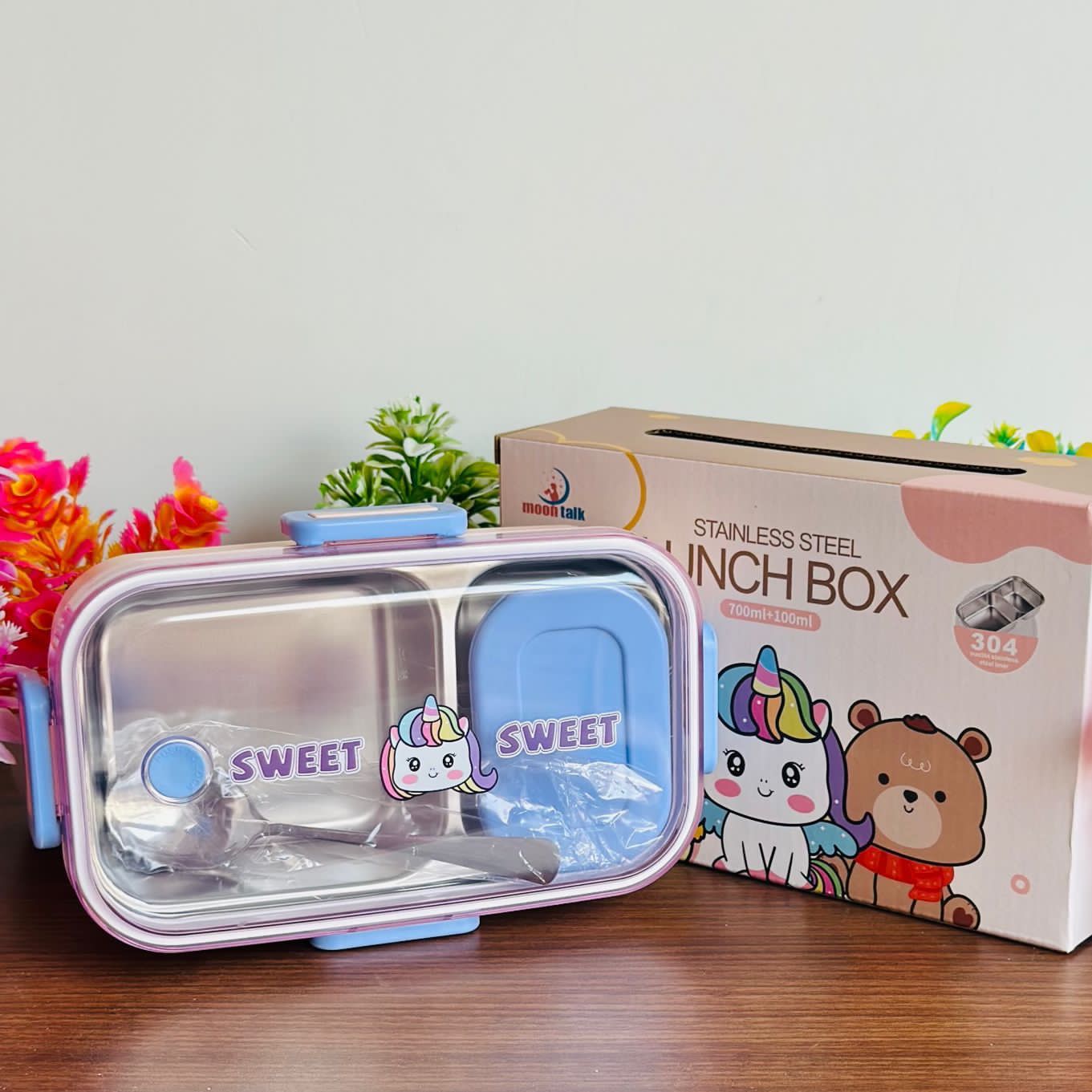 700 Ml Insulated 2 Grid Lunch Box