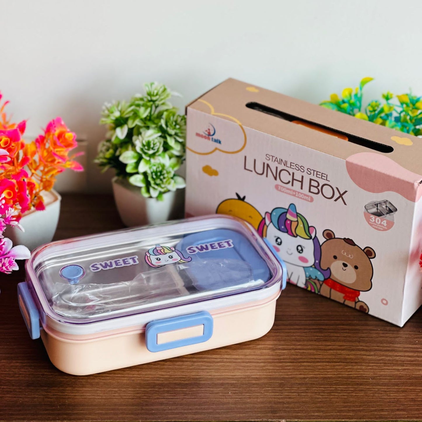 700 Ml Insulated 2 Grid Lunch Box
