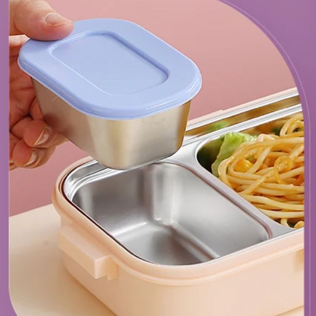 700 Ml Insulated 2 Grid Lunch Box