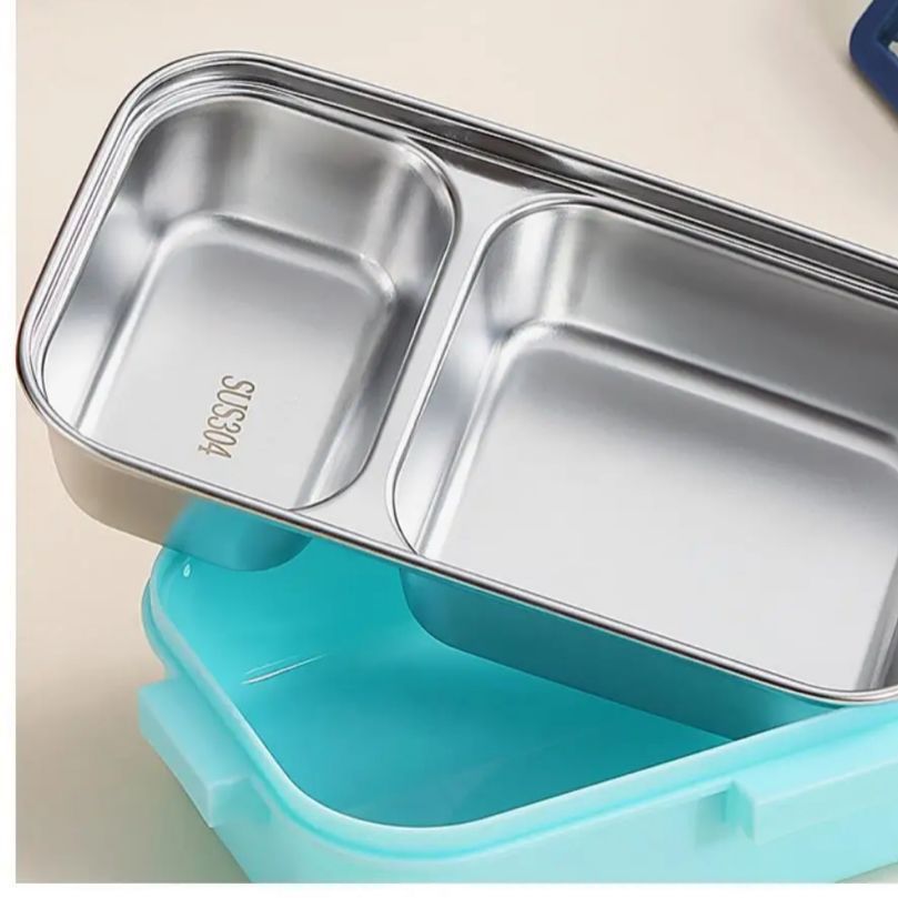 700 Ml Insulated 2 Grid Lunch Box