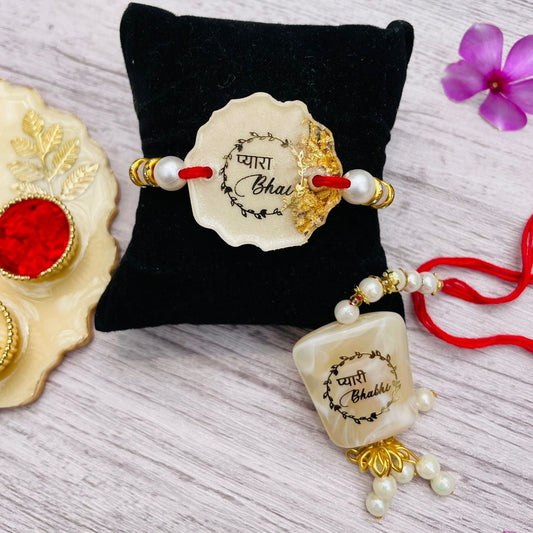 Resin Rakhi & Lumba Set