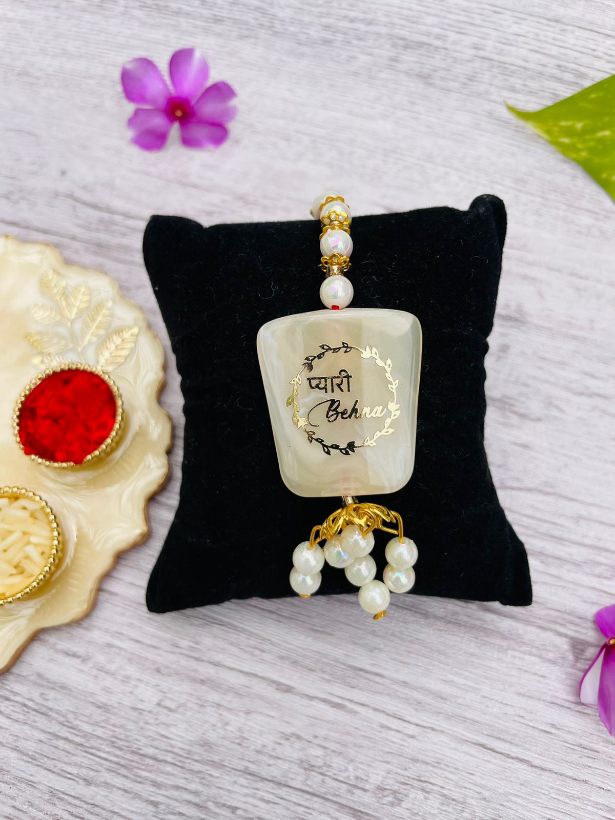 Resin Rakhi & Lumba Set