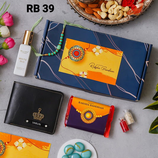 Rakhi Combo RB39 (V) - Wallet & Bella Vita Perfume Combo