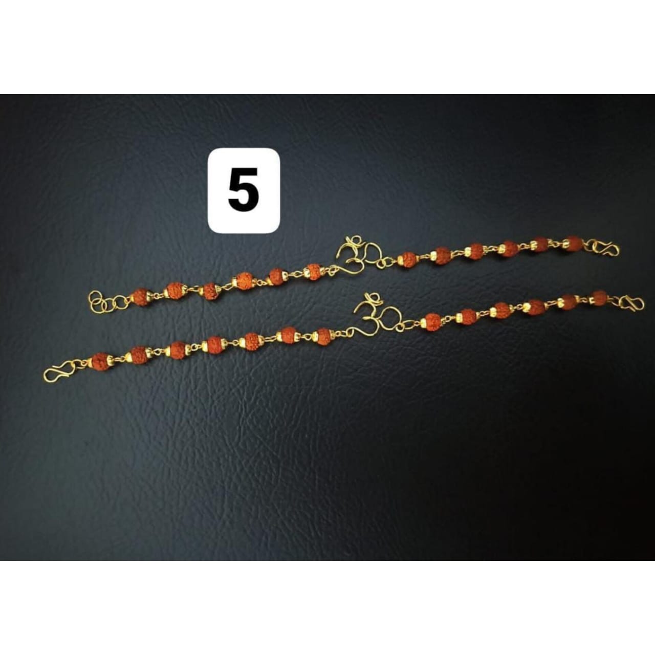 Om Wire Rudraksha Rakhi