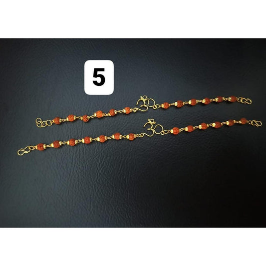 Om Wire Rudraksha Rakhi