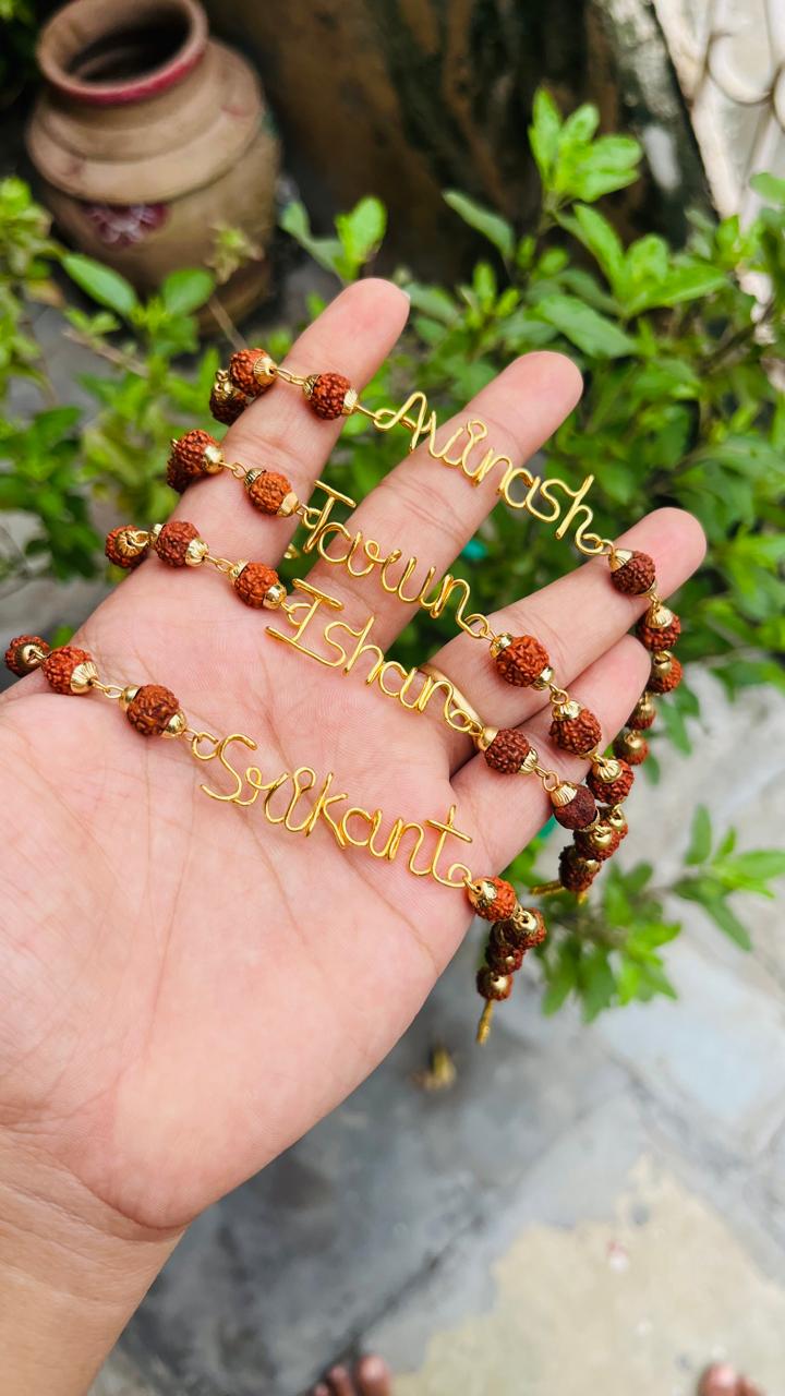Rudraksha Wire Rakhi